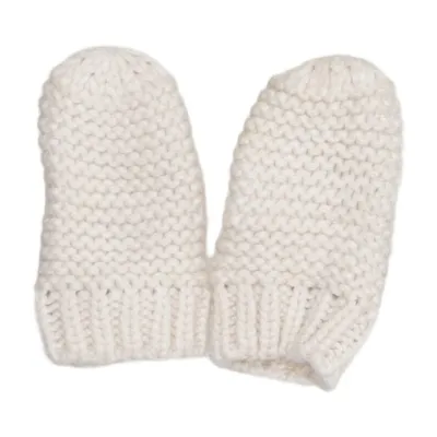Mittens (Beige) from Zara Accessories Acrylic, Polyester