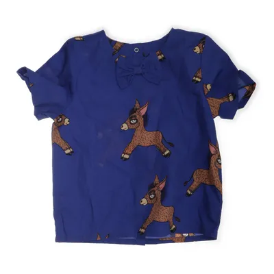 Kortärmad skjorta (Blå, Brun, Vit) från Mini Rodini