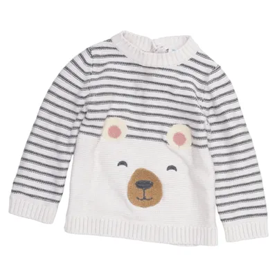 Sweater (Hvid, Blå) fra Topomini Økologisk bomuld