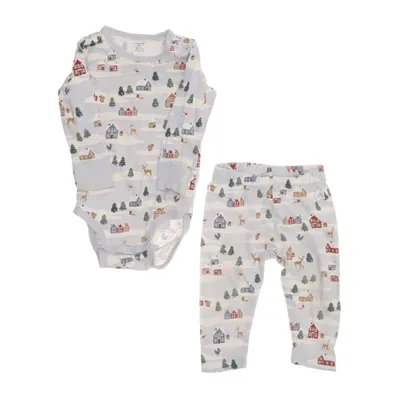 Set (Blauw, Meerkleurig) van Lindex Baby Katoen, Elastaan