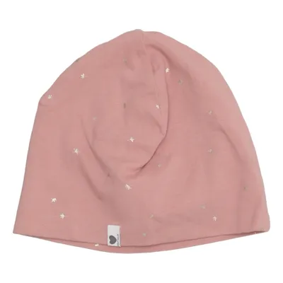 Beaniemössa (Rosa, Guldfärgad) från POMPdeLUx Elastan, Ekologisk bomull