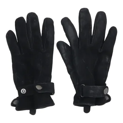 Gants (Noir) de Profuomo Acrylique, Cuir, Laine