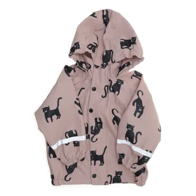 Regnjacka (Rosa, Svart) från Lindex Kids Polyester, Polyuretan