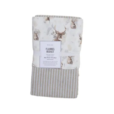 Bäddset (Beige, Flerfärgad) från Oeko-tex Bomull