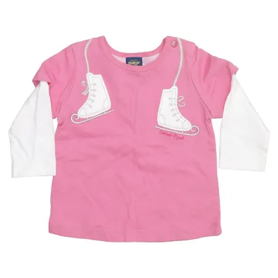 T-shirt à manches longues (Rose, Blanc) de OshKosh B'gosh Coton
