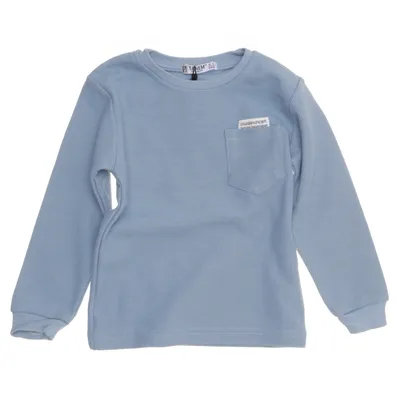T-shirt à manches longues (Bleu) de Tandem Coton