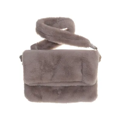 Shoulder-bag (Purple) from C.W. by Carin Wester Faux fur
