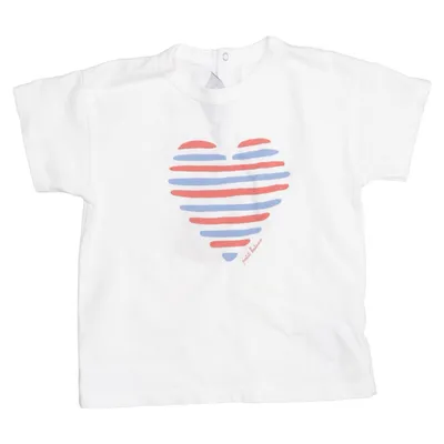 T-shirt (Blanc, Bleu, Rouge) de Petit Bateau Coton