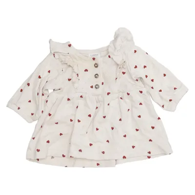 Kleid (Beige, Rot) von Lindex Newborn Baumwolle