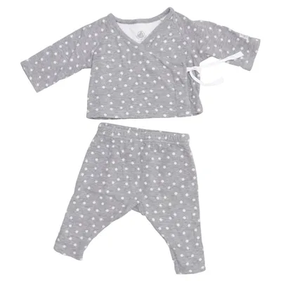 Pyjama (Grijs, Wit) van Petit Bateau Katoen