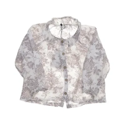 Blouse (White, Brown) from Newbie by KappAhl Cotton