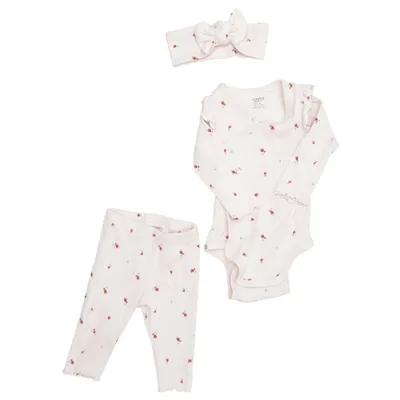 Sæt (Beige, Flerfarvet) fra Lindex Newborn Bomuld, Elastan