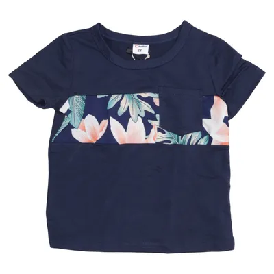 T-shirt (Blue, Multicolored) from PatPat Cotton, Elastane, Polyester