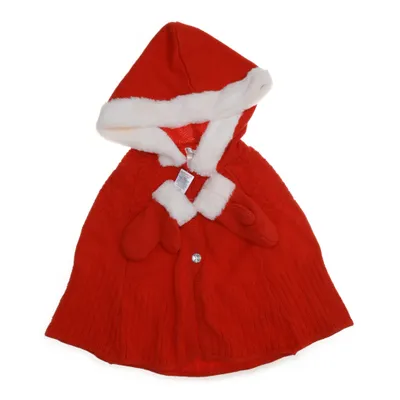 Cardigan (Red, White) from Max Studio Cotton, Acrylic, Faux fur, Polyester