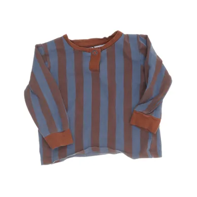 Långärmad t-shirt (Blå, Brun) från Minimarket Elastan, Ekologisk bomull