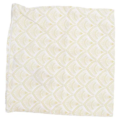 Cushion cover (White, Yellow) from Better Cotton Cotton, Recycled polyester