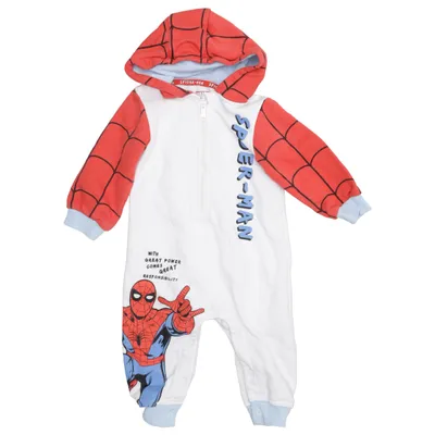 Grenouillère (Blanc, Rouge, Bleu) de Marvel Spiderman Coton, Polyester