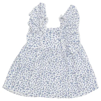 Klänning (Blå, Vit) från Zara Bomull, Elastan, Polyester