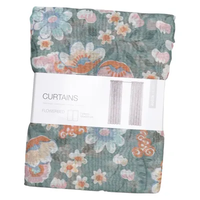 Rod pocket curtain (Flowerbed) from Rusta Home Polyester