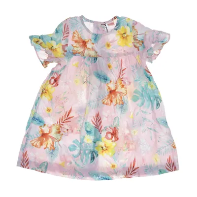 Jurk (Roze, Meerkleurig) van Zara BabyGirl Katoen