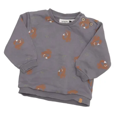 Sweatshirt (Gris, Marron) de Lil' Atelier Coton biologique, Polyester