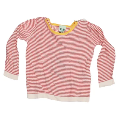 Langærmet t-shirt (Rød, Hvid, Gul) fra FUB Økologisk bomuld