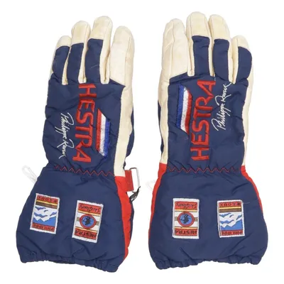Gloves (Blue, Red, Beige) from Hestra Leather, Polyamide, Polyester