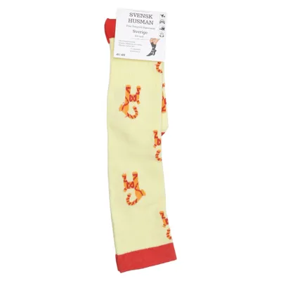Chaussettes hautes (Jaune, Rouge, Multicolore) de Svensk Husman Coton, Élasthane, Polyester