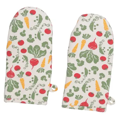 Oven mitts (Beige, Multicolored) from Home Cotton, Polyester