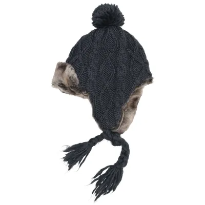 Trapper hat (Black, Brown) Acrylic, Polyester