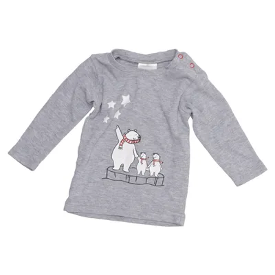T-shirt à manches longues (Gris) de Dimo Coton