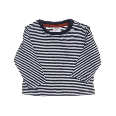 Långärmad t-shirt (Vit, Blå) från Pusblu Bomull