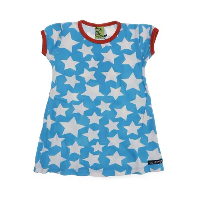 Dress (Blue, White) from Villervalla Organic cotton, Elastane