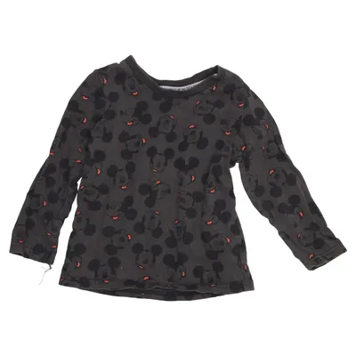 Long sleeve T-shirt (Gray, Black) from Disney by Primark Cotton, Elastane