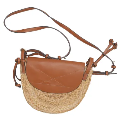 Axelremsväska (Brun, Beige) från Mango Polyester, Polyuretan