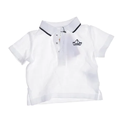 Pikétröja (Vit, Svart) från Bio Bio Bomull