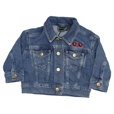 Veste en jean (Bleu) de Mini Rodini Coton, Élasthane