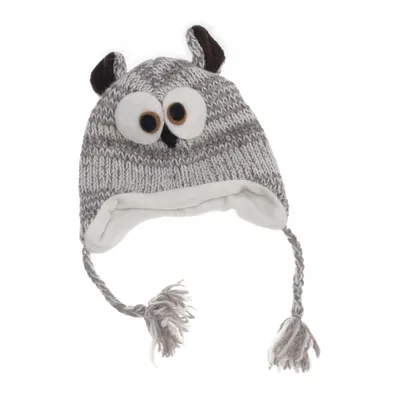 Beanie (Grijs, Wit) van At Accessories Polyester, Wol