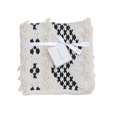 Kuddfodral (Vit, Svart) från Westwing Bomull, Ull