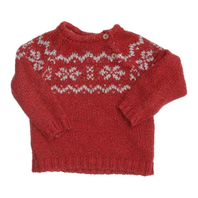Kersttrui (Rood, Wit) van Baby Acryl, Katoen, Polyester