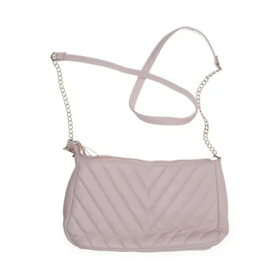 Axelremsväska (Rosa) från Glitter Polyester, Polyuretan