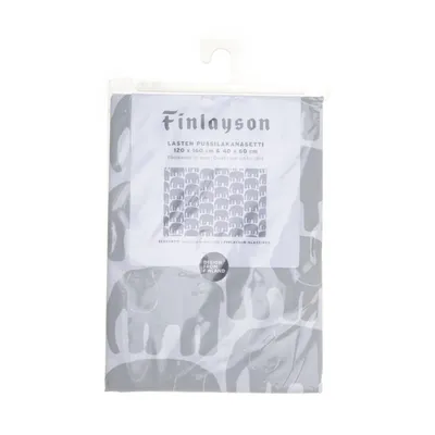 Bäddset (Grå, Vit) från Finlayson Bomull
