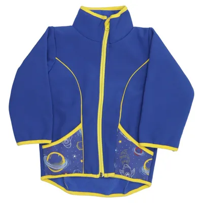 Fleece jacket (Blue, Yellow, Multicolored) from Babauba Cotton, Elastane, Polyester