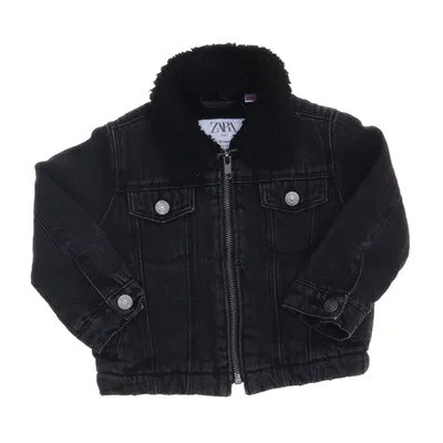 Fodrad jeansjacka (Svart) från Zara Baby Bomull, Polyester