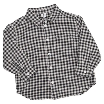 Chemise en flanelle (Noir, Beige) de Arket Coton