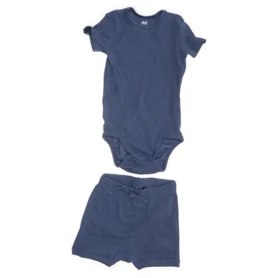 Set (Blå) från H&M Basic Bomull, Elastan