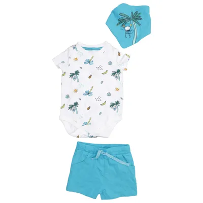 Ensemble (Blanc, Bleu, Multicolore) de F&F Baby Coton, Élasthane