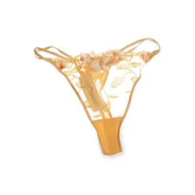 Thongs (Orange) from Lise Charmel Nylon, Polyester, Polyurethane, Elastane, Viscose, Cotton