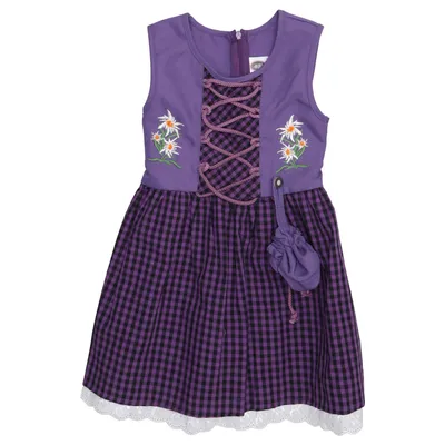 Dirndl (Violet, Noir) Coton, Polyester