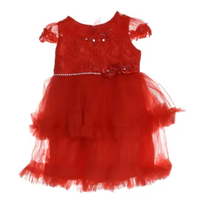 Bloemenmeisjes jurk (Rood) van Monita Elastaan, Polyester